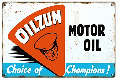 ArtFuzz Oilzum Motor Oil Reproduction Gas Station Garage Metal